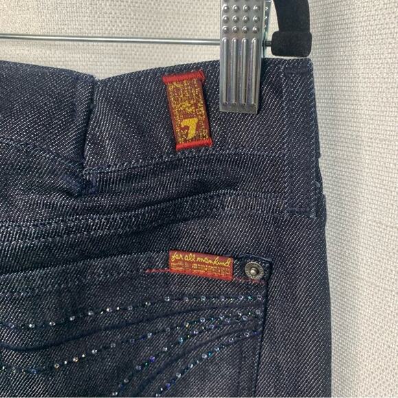 7 for all mankind embellished dojo boot cut equestrian jeans size 30 western - Picture 6 of 10